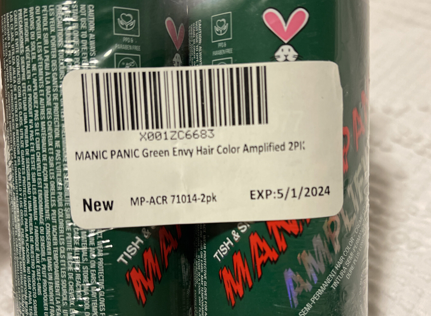 Manic Panic Amplified Enchanted Forest  4 oz. Lot of 2 Bottles NEW