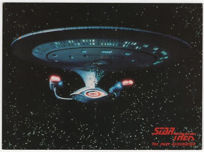Star Trek TNG Enterprise In Space 4 x 5.5 Postcard #3 UK 1989 Engale Mkt UNUSED