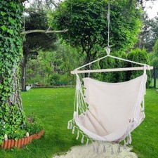 Chaise Fauteuil Hamac Suspendu Brésilien Ecru Bohème Chic
