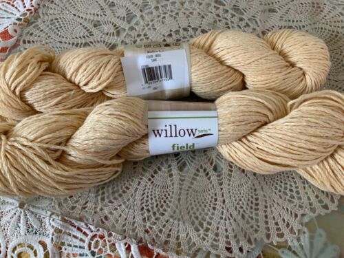 WILLOW "FIELD' Yarn COTTON LINEN 170 yds    lot of 2, color sand, 003 - Picture 1 of 2