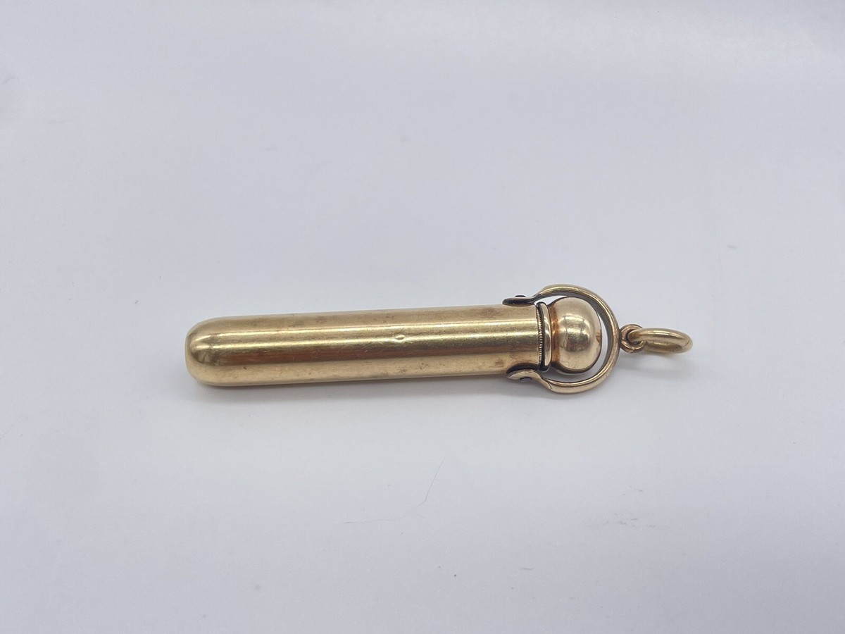 Antique W S Hicks NY 10k Yellow Gold Plate Propelling Chatelaine
