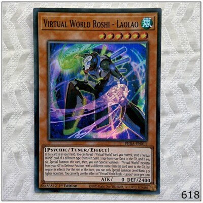 Virtual World Roshi - Laolao - PHRA-EN011 - Super Rare 1st Edition Yugioh