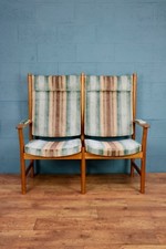 Danish Mid Century Two Seater Seat, Bench, Sofa (100619)