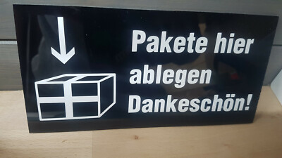 „Pakete Hier Ablegen“ Aufkleber – 30 X 21 Cm, Vinyl, Witterungsbeständig, Made In Germany