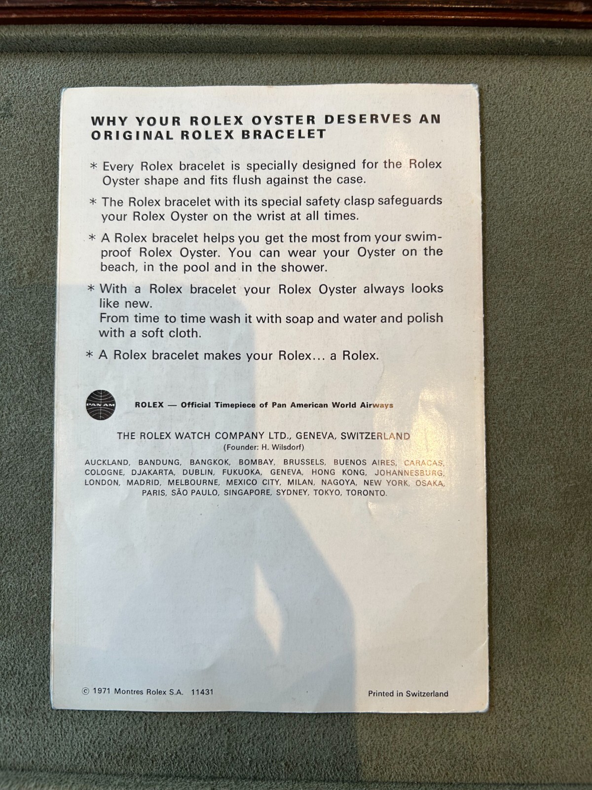 1971 Rolex Oyster Perpetual Brochure - Authentic Collectible image 4