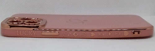 Bonoma Phone Case For iPhone 13 Pro Max Pink & Gold with Gold Hearts- NEW - Picture 6 of 7