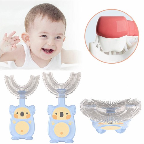 Kids U-Shape Toothbrush Baby Oral Care Soft Silicone Brush Cleaning Tool Health☋ - Picture 6 of 28