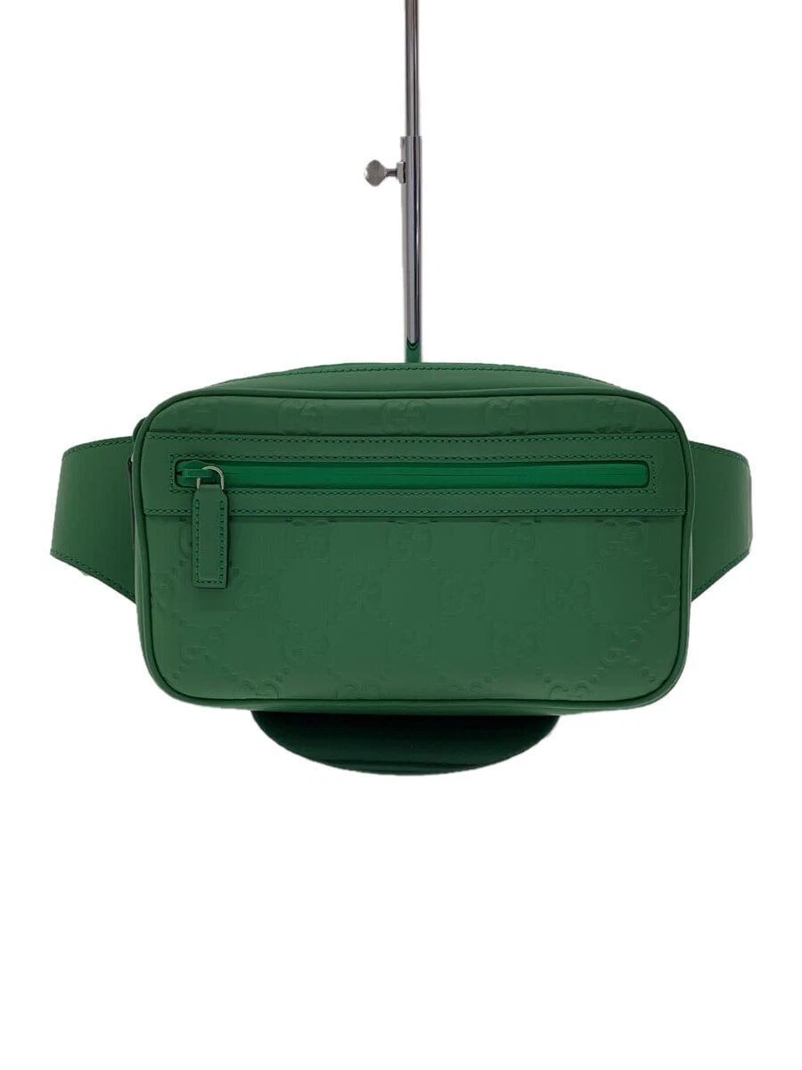 Sac taille GUCCI GG effet caoutchouc ceinture vert motif total occasion