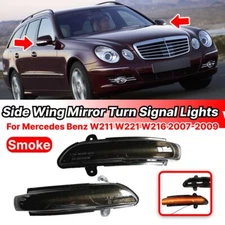 LED Wing Side Mirror Turn Signal Lights For Mercedes Benz W211 W221 W216 07-09