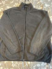 Men s XXL St. John Bay zip-up of fleece. Dark Grey .
