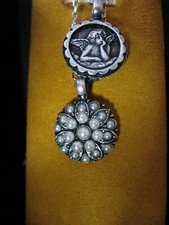 MARIANA GUARDIAN ANGEL JUNE PEARL BIRTHSTONE SWAROVSKI CRYSTALS NECKLACE Gift