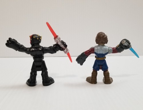 PLAYSKOOL Hasbro STAR WARS Galactic Heroes 2.5" Darth Maul Jedi Anakin Skywalker - Picture 2 of 9