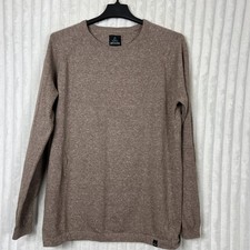 Prana Brown Heather Kaola Crewneck Cotton Sweater XL Lightweight Casual