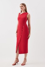 Karen Millen Bodycon Maxi Dress UK6 in Red RRP £199