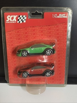 SCX Compact 1/43 Scale Slot Sport Tuning Car 1 Green & Red New Sealed Free Ship!