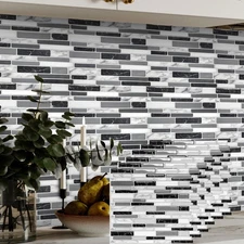 10PCS 12''X12'' Peel and Stick Kitchen Backsplash Tiles Self Adhesive Tile