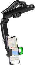 360  Rotatable Car Sun Visor Phone Holder, Portable Retractable Automotive Cell