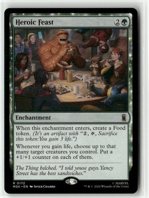 MTG Heroic Feast R Marvel Super Heroes 172 Regular NM