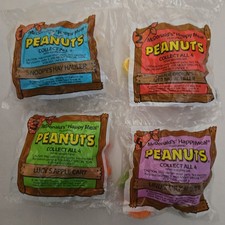 PEANUTS Complete Set of 4 - 1989 McDonalds Happy Meal Toys - NEW IN PACKAGE