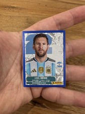 LIONEL MESSI 2026 Panini World Cup Sticker BLUE CRUMPLE Parallel ARGENTINA Rare