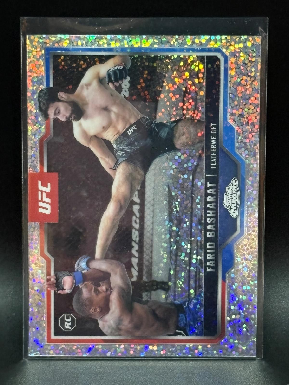 2025 Topps Chrome UFC #132 Farid Basharat Sparkle Refractor #/250