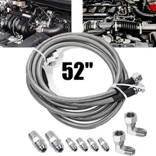 Ss Braided Transmission Cooler Hose Lines Fittings Th350 700r4 Th400 52 Long Ss Braided Transmission Cooler Hose Lines Fittings Th350 700r4 Th400 52 Long