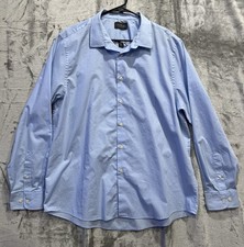 David Taylor Men  s Dress Shirt Long Sleeve Size 2XL Button Down Light Blue