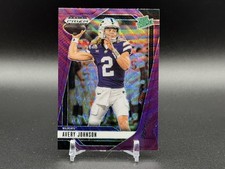 2025 Panini Draft Picks Avery Johnson #29 Kansas State Wildcats Purple Wave