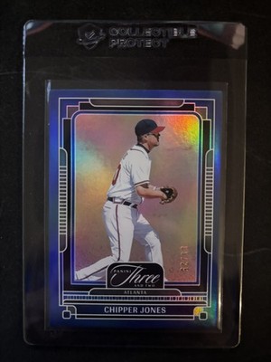 2025 Panini Three and Two Chipper Jones Navy Blue #09/25 Braves