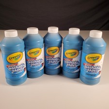 Crayola Washable Kids Paint Turquoise 16 oz 473 ml Bottles Arts Crafts Lot of 5