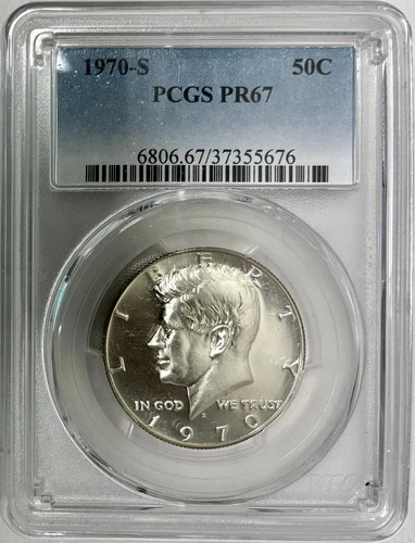 1970-S Proof Silver Kennedy Half Dollar, PCGS PR-67