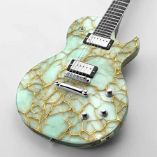 Gold Veins on Jade - 18"x46" Hydrographic Film Hydro Dipping