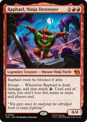 [1x] Raphael, Ninja Destroyer Near Mint, English UB: Teenage Mutant Ninja Turtle