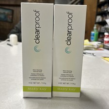  2 Mary Kay Clear Proof Deep Cleansing Charcoal Mask 4 oz NEW In Box 094148