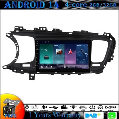 9''Android 14 Autoradio Carplay GPS SAT Navi Stereo DAB for KIA Optima K5 2013-15