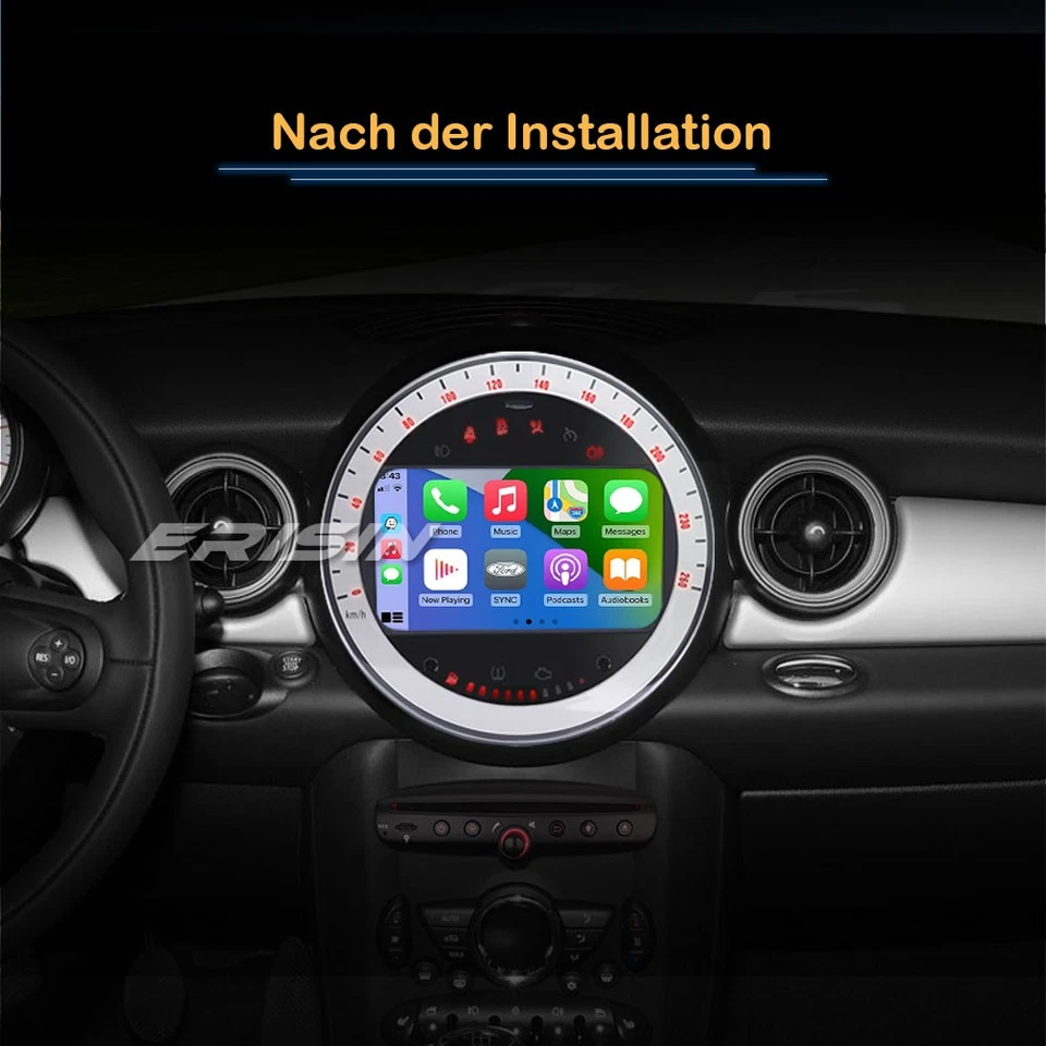 8-Kern 64GB CarPlay Android 14 Autoradio GPS Navi für BMW Mini Cooper DAB+ WiFi - Bild 4 von 4