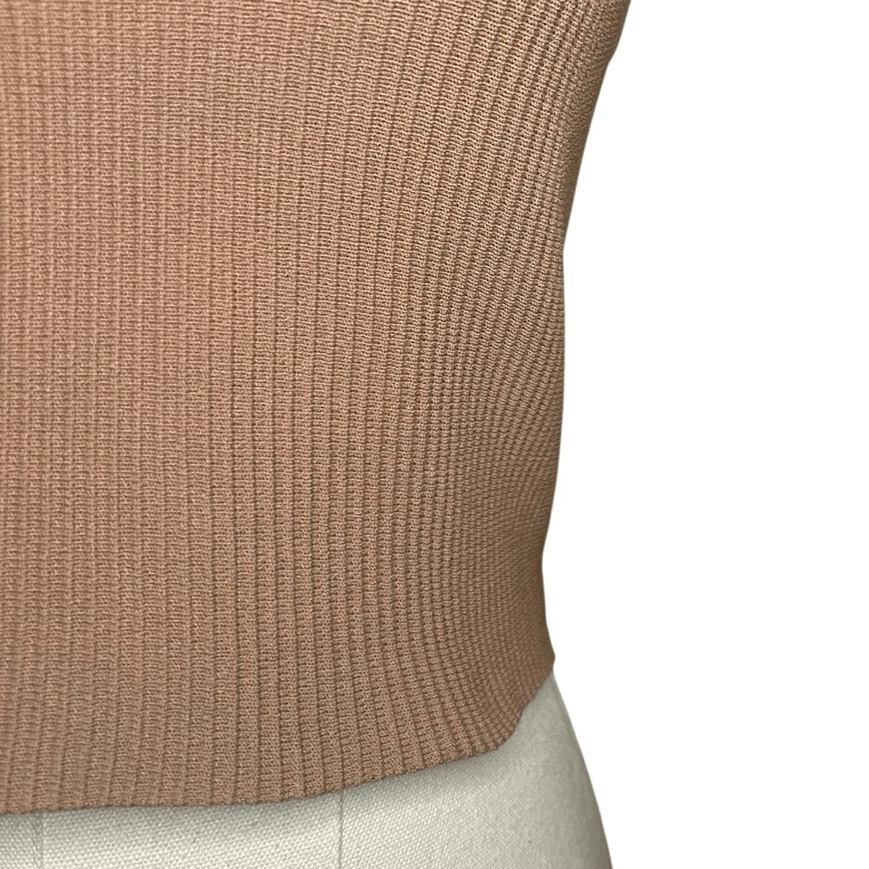 Kendall & Kylie коричневый Бандо трубка укороченный верхний размер S ребристый трикотажа Y2K модный - Изображение 3 из 4