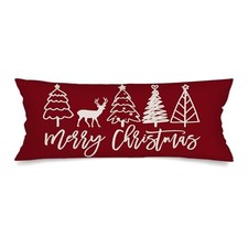 Christmas Body Pillow Cover 20x54 Long Pillow Case 54" x 20" Pack of 1 Red