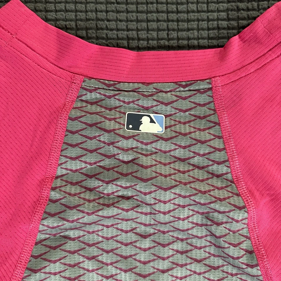 Nike Tampa Bay Rays Pink Dri-Fit Long Sleeve Shirt 2XL MLB Training Top - Image 3 of 4