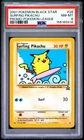 2001 POKEMON PROMO BLACK STAR POKEMON LEAGUE #28 SURFING PIKACHU PSA 8
