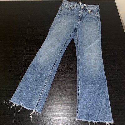 Rag & Bone Women's Nina High Rise Ankle Flare Jeans (SIZE 25, Light Wash)
