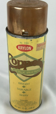 Vintage Krylon Copper 2203 Metallic Spray Paint Made In USA RARE