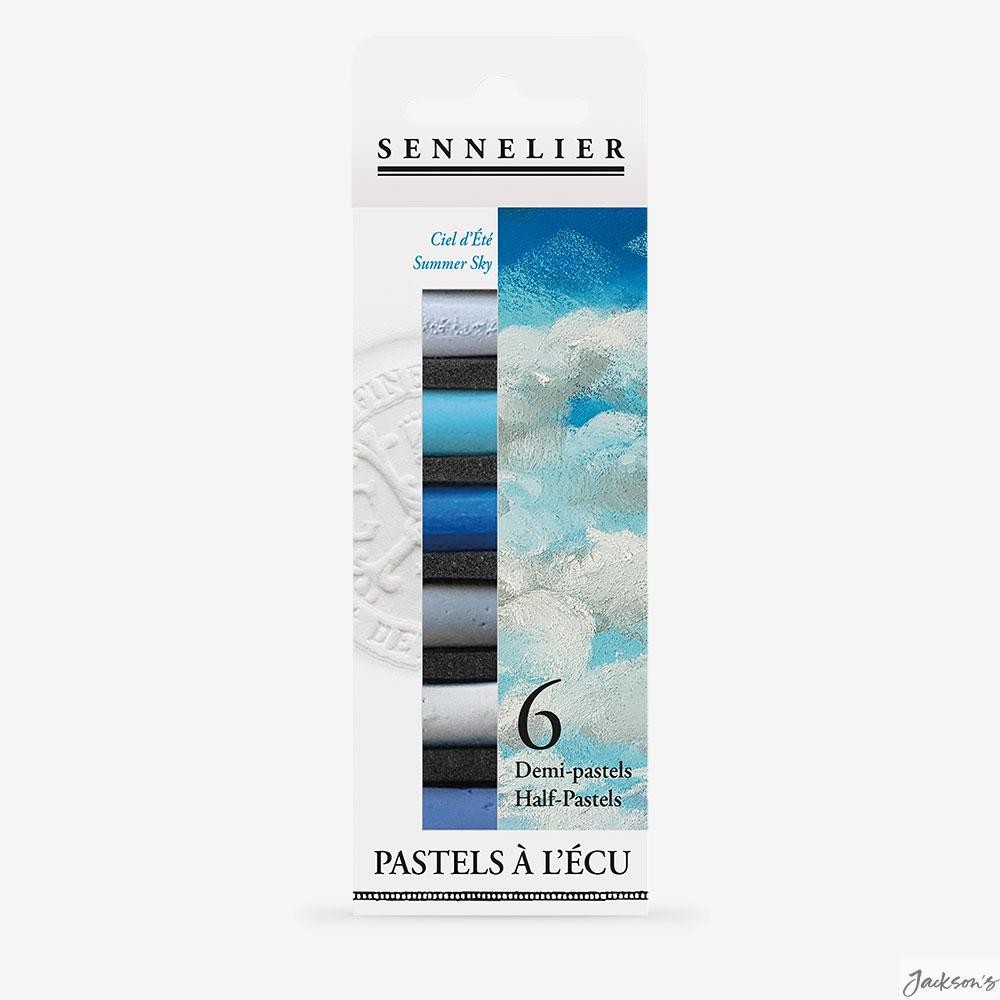Sennelier Soft Pastel Half Sticks Set Of 6 Summer Sky For Drawing