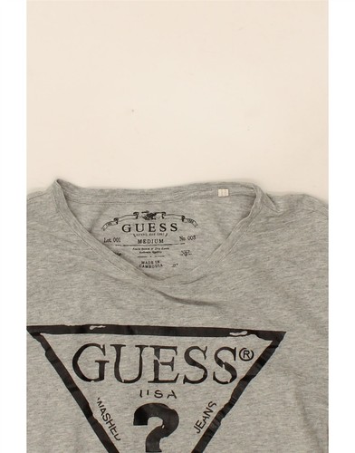 Top gráfico de algodón gris medio manga larga GUESS para hombre BS03 - Imagen 3 de 3