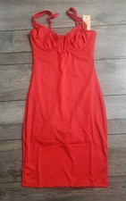 Popilush Women's V Neck Mini Slip Dress Sexy Lace Bodycon Shapewear Dress Sz S