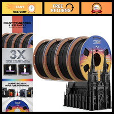 4KG High Speed PLA Filament 1.75mm Bundle for 3D Printers - Premium Quality