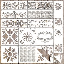 Stencil Floral Folk Mexican Talavera Stencils for Painting Vases Cake