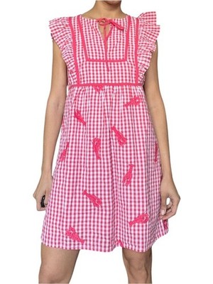 Vineyard Vines Women's Ainsley Lobster Embroidered Dress Cottagecore  Coastal | eBay