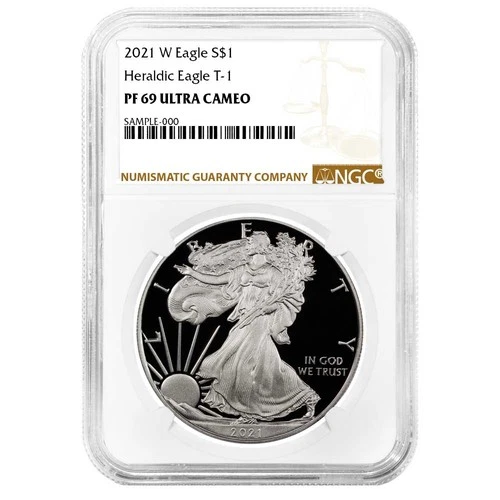 2021-W Proof $1 Type 1 American Silver Eagle NGC PF69UC Brown Label