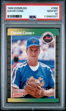 1989 DONRUSS #388 DAVID CONE PSA 10